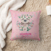 Sprinkles SLOTH Boho Girls Pink Blume Geschenke Ni Kissen (Decke)