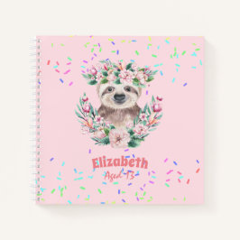 Sprinkles SLOTH Boho Girls Pink Blume Geschenke Ni Notizblock