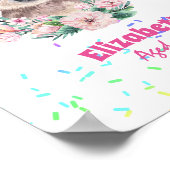 Sprinkles SLOTH Boho Girls Pink Blume Geschenke Ni Poster (Ecke)