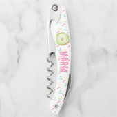 Sprinkles Wasserfarbe Donut Bunter Individuelle Na Kellnermesser (Vorderseite)