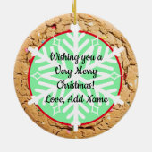 Sprinkles Zucker Cookie Realistische Ernährung Wei Keramik Ornament (Hinten)