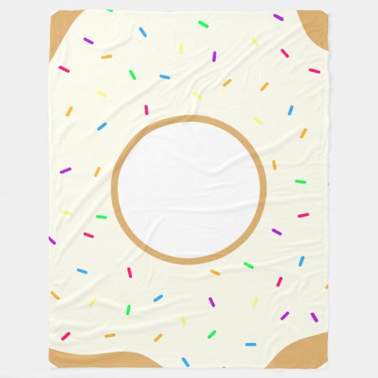 Sprinkly Donut Fleecedecke (Vorderseite)