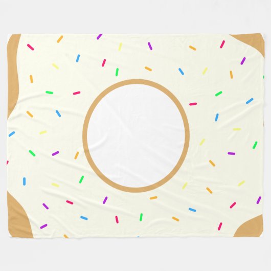 Sprinkly Donut Fleecedecke (Vorderseite (Horizontal))