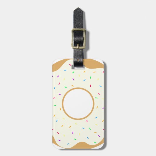 Sprinkly Donut Gepäckanhänger (Vorderseite vertikal)