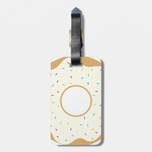 Sprinkly Donut Gepäckanhänger (Rückseite vertikal)