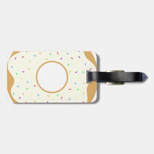 Sprinkly Donut Gepäckanhänger (Rückseite horizontal)