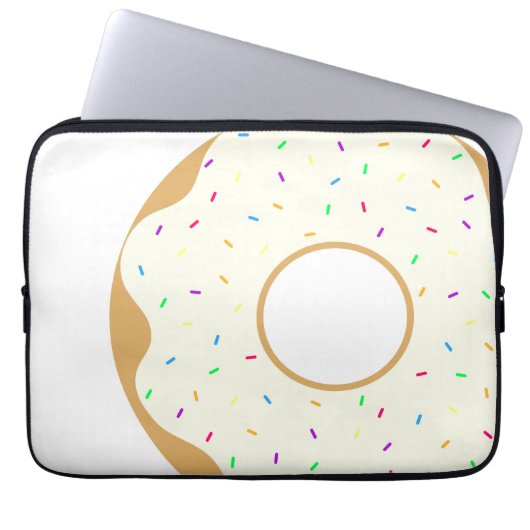 Sprinkly Donut Laptopschutzhülle (Vorderseite)