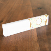 Sprinkly Donut Namensplakette (Seite)