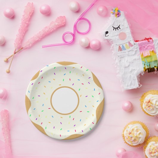 Sprinkly Donut Pappteller (Party)
