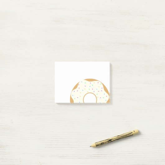 Sprinkly Donut Post-it Klebezettel (Auf Schreibtisch)