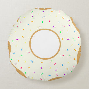 Sprinkly Donut Rundes Kissen