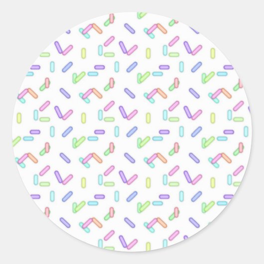 Sprinkmuster, süßer Rundaufkleber Runder Aufkleber (Vorderseite)