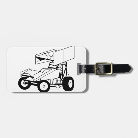 Sprint-Auto-Kontur Gepäckanhänger (Vorderseite horizontal)