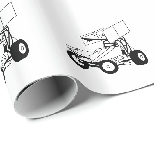 Sprint-Auto-Kontur Geschenkpapier (Rolleneckpunkt)