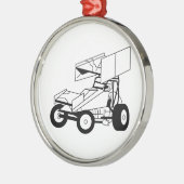 Sprint-Auto-Kontur Silbernes Ornament (Links)