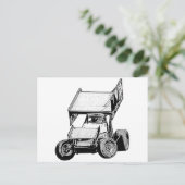 Sprint Car 1 Postkarte (Stehend Vorderseite)