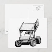 Sprint Car 1 Postkarte (Vorne/Hinten)