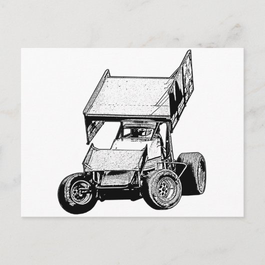 Sprint Car 1 Postkarte (Vorderseite)