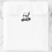 Sprint Car 1 Runder Aufkleber (Tasche)
