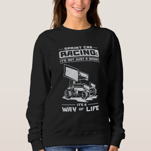 Sprint Car Dirt Track Racing Drag Racer Sprint Car Sweatshirt (Vorderseite)