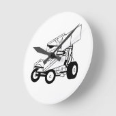 Sprint Car Kontur Runde Wanduhr (Winkel)