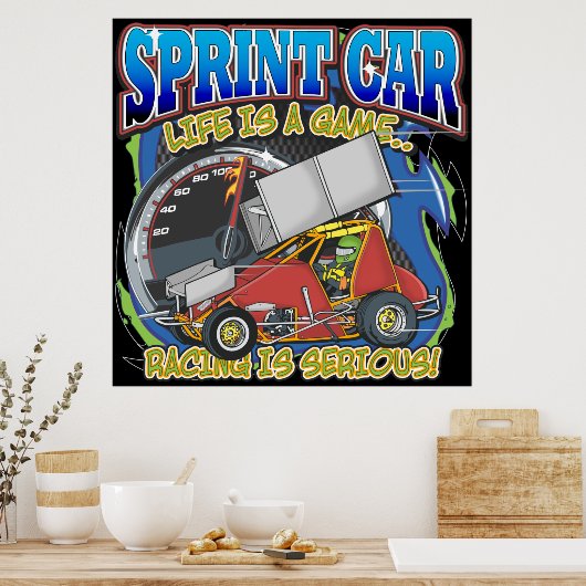 Sprint Car Life Poster (Küche)