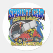 Sprint Car Life Runder Aufkleber (Vorderseite)