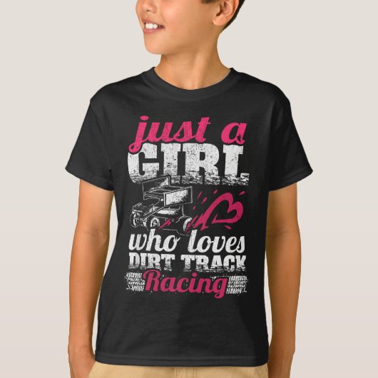 Sprint Car Lover Nur ein Mädchen, das Lieben nicht T-Shirt (Vorderseite)