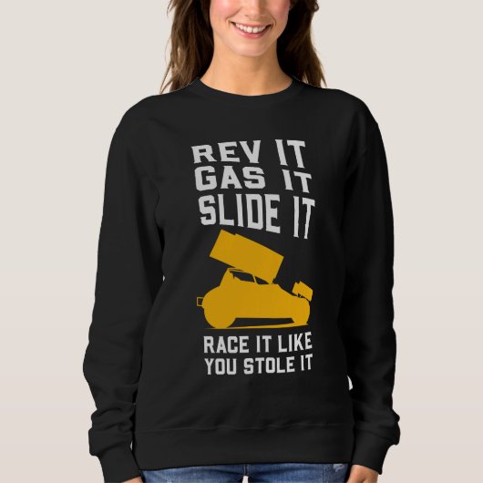 Sprint Car Racing Gag Sweatshirt (Vorderseite)