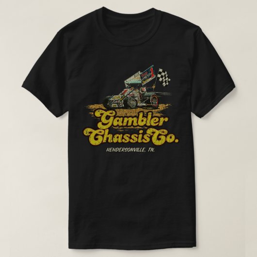 Sprint Car Racing Gambler Chassis Co T-Shirt (Design vorne)