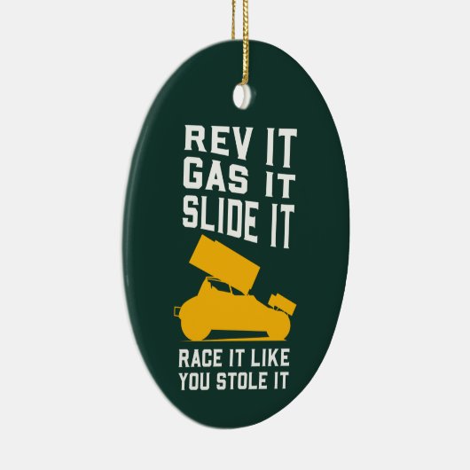 Sprint Car Racing Holiday Weihnachten Keramik Ornament (Rechts)