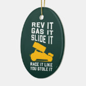 Sprint Car Racing Holiday Weihnachten Keramik Ornament (Links)
