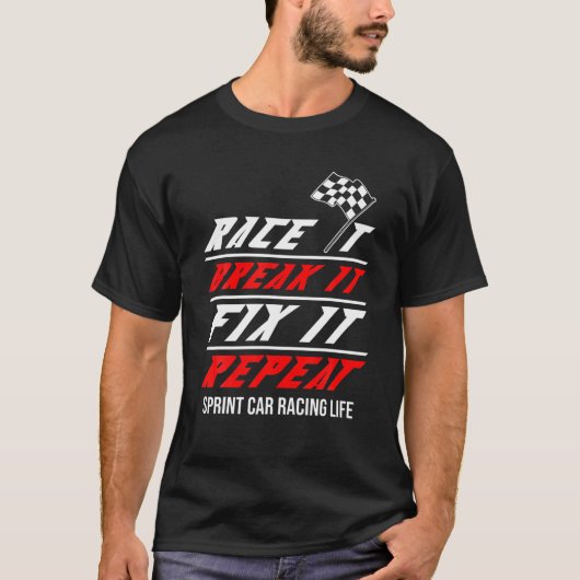 Sprint Car Racing Rennstrecke T-Shirt (Vorderseite)