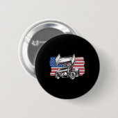 Sprint Car Racing Usa Flag  Button (Vorne & Hinten)