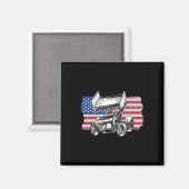 Sprint Car Rennen USA-Flagge Magnet (Vorderseite/Rückseite)