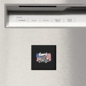 Sprint Car Rennen USA-Flagge Magnet (In Situ (Geschirrspüler))