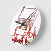 Sprint Car Skewed/Sunset Runde Wanduhr (Winkel)