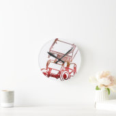 Sprint Car Skewed/Sunset Runde Wanduhr (Zuhause)