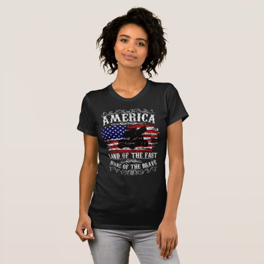 Sprint Car USA Geschenk für Männer Frauen Mädchen T-Shirt (Vorne ganz)