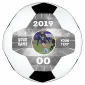 Sprint Custom Soccer Ball Black (Vorderseite)