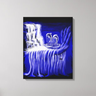 Sprint Delfine Leinwanddruck