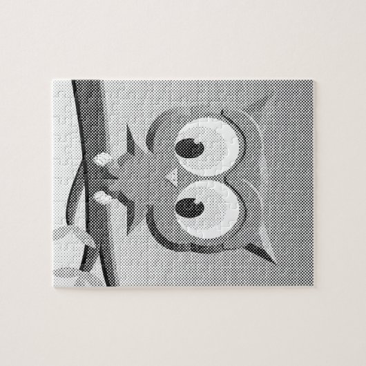 Sprint in Schwarz und Weiß Puzzle (Horizontal)