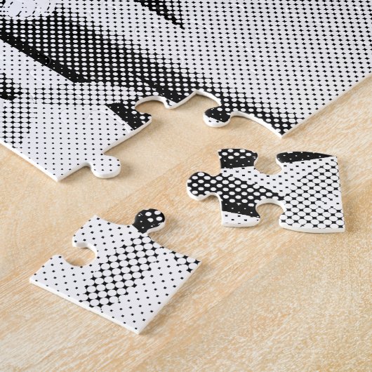 Sprint in Schwarz und Weiß Puzzle (Seite)