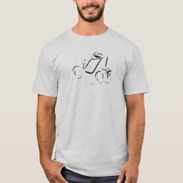 Sprintcar 01 Schwarz auf Asche-Front T-Shirt