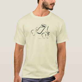 Sprintcar 01 Schwarz auf natürlicher Front T-Shirt
