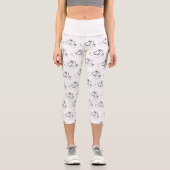 Sprintcar 01 Schwarz Capri Leggings (Vorderseite)