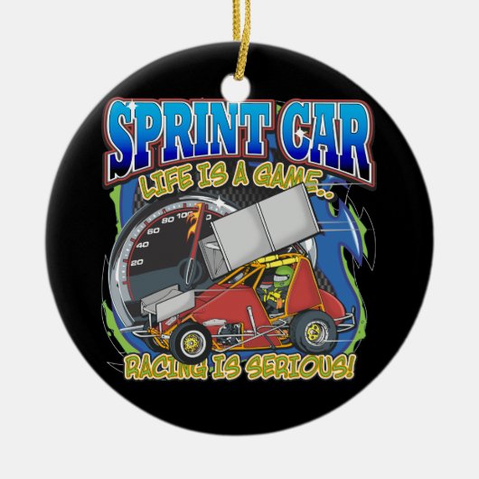 Sprinten Sie das Auto-Leben Keramikornament (Vorne)