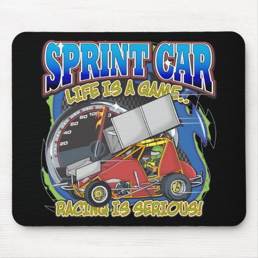 Sprinten Sie das Auto-Leben Mousepad (Vorne)