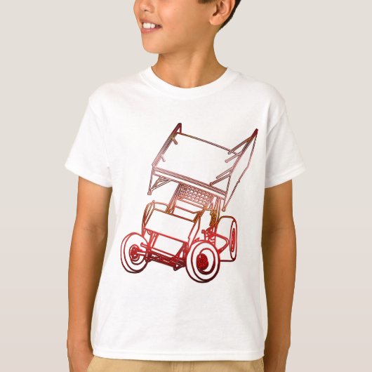 Sprinten Sie das verdrehte/Sonnenuntergang Auto T-Shirt (Vorderseite)