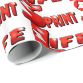 Sprinten Sie Lebenrot Geschenkpapier (Rolleneckpunkt)